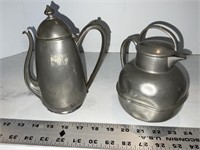 Pewter tea pots