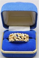 14K yellow Gold size 12 nugget ring. Weight