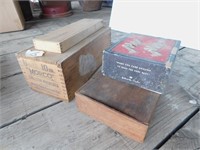 4 advertising wood boxes