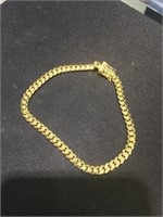 14 Kt 5 MM Cuban Link Solid Gold Bracelet
