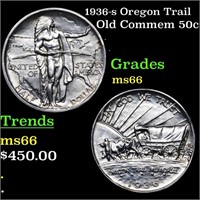 1936-s Oregon Trail Old Commem 50c Grades GEM+ Unc