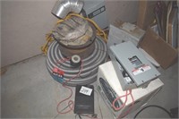 Elec boxes, baling twine, wiring, etc