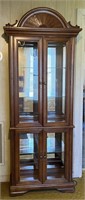 China Cabinet/Curio with glass shelves, lighted