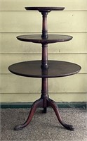 Mahogany 3 Tier Dumb waiter/Butler Table with