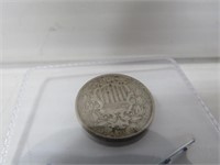 1866- U.S. Shield Nickel With Rays