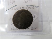 1864 Scarce Date Indian Head Cent - EX-Nice
