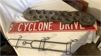 Mancolla  board game, plate holders, cyclone sign