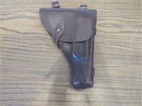 9mm Leather holster w/extra clip holder
