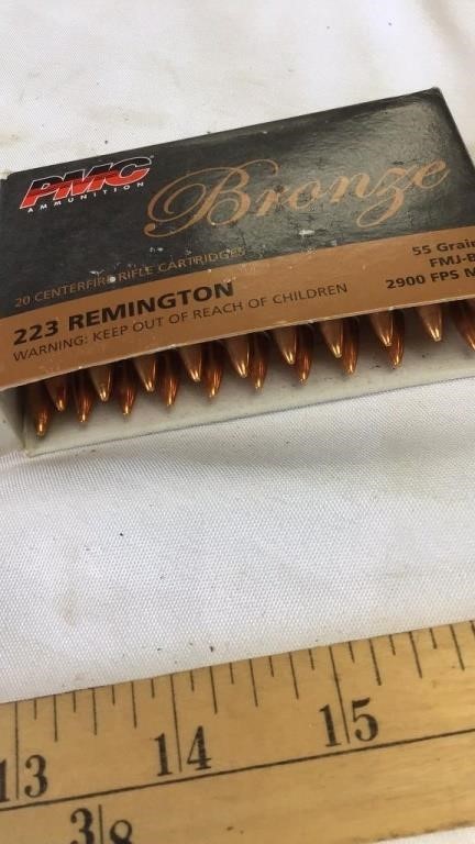 223 Remington 55 grain 20 cartridges.