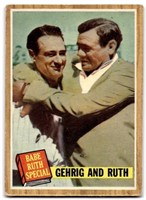 1962 Topps #140 Gehrig and Ruth Low End Condition.