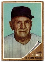 1962 Topps #29 Casey Stengel Low End Condition. Sh