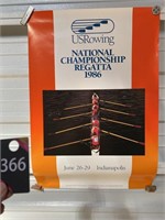 1986 US Rowing Poster 30"x20"