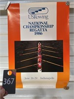 1986 US Rowing Poster 30"x20"