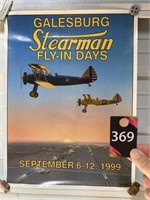Galesburg Stearman Fly In Days Poster 24"x18"