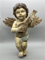 Large Scale Figurine: Angel Playing Instrument