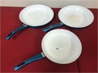 (3) Healthy Living Skillets