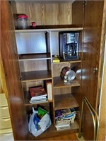Cabinet Contents - Coffee Maker/Books