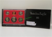 1981 US proof set- with proof dollar coin