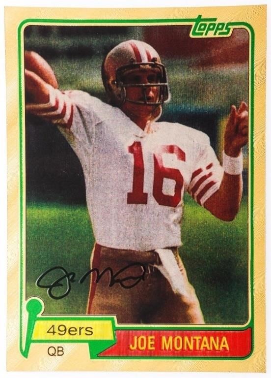 topps JOE MONTANA 49ers Rookie Year 1981 23kt Gold