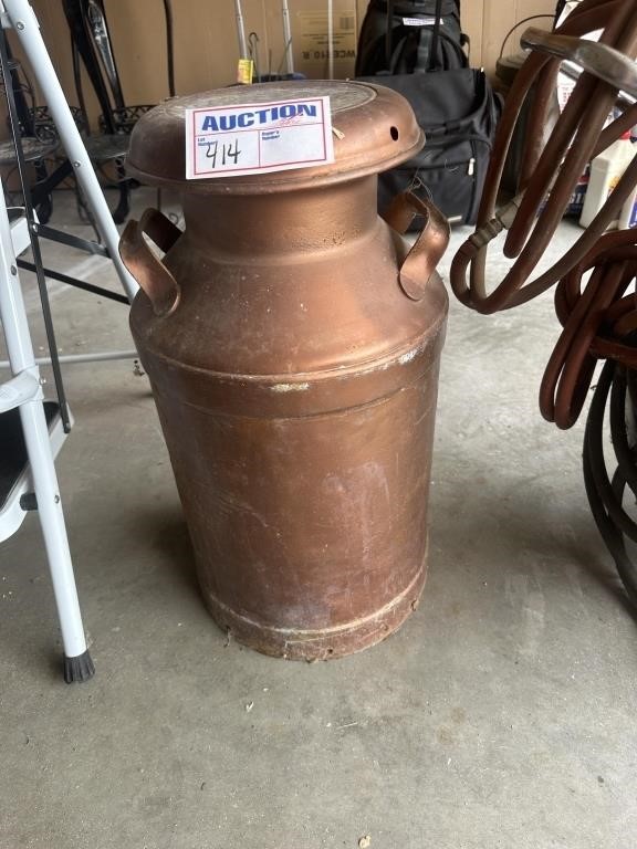 Old Milk Can w/Lid