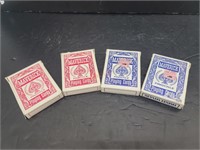 4 Vintage Maverick Pinochle Playing Cards