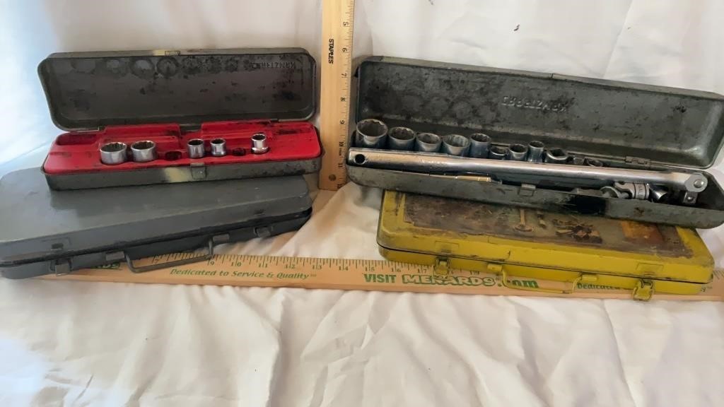 Metal Tool Boxes with Tools (4)