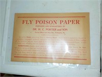 Early Towanda Advertising Fly Poison paper Dr.