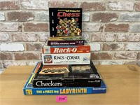 Lot of 6 games labyrinth, checkers,