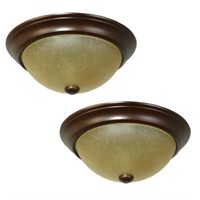 Project Source Bronze LED Flush Mount 2 Light $55