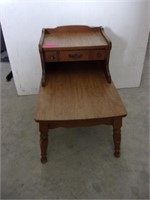 Wooden 1 drawer end table