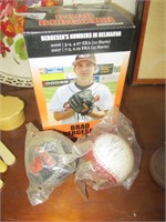 Shorebirds Brad Bergesen Bobble Head & 2 Baseballs