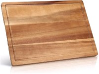 17" Best Acacia Wood Cutting Board for Kitchen Lar