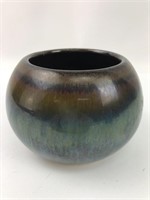 Iridescent Multi-Color Glaze Round Vase