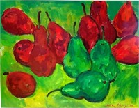Suk Shuglie acrylic "Pears" 29" x 33"