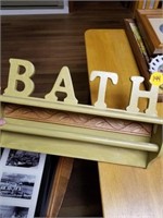 WOOD BATH SHELF