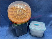 Egg carrier & plastic storage containers