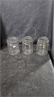 3 Glass Harp Jars