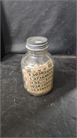 Junk Jar with Wood Bingo Pieces