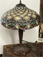 Tiffany-style lamp and shade