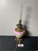 Painted Converted Oil Lamp