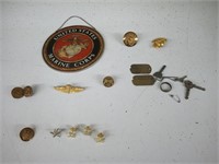 ARMY DOG TAGS,RING,MINI KEYS,PARACHUTIST BADGE +