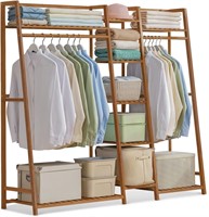 $178 Bamboo Garment Rack with 5-Tier