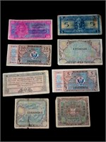 Group of WWII Military Payment Certificates paper