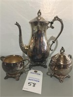 Silver Tea Set - 3 Pieces