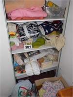 ENTIRE LOT OF LINENS IN THE CLOSET