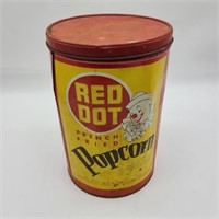 Antique Red Dot Popcorn Tin