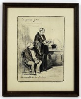 Honore Daumier. Original Signed lithograph