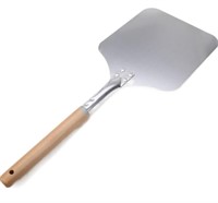 Hard Aluminum Pizza Peel  23in Wooden Handle