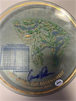 Arnold Palmer Signed Glass Plate with COA