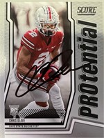 Buckeyes Chris Olave Signed Card with COA